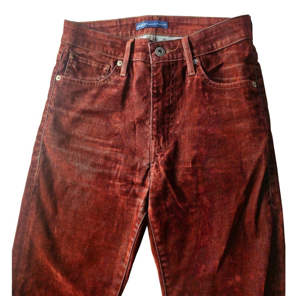 Levi's Made & Crafted Red Velvet 721 Jeans Size 26 Women's RARE - Picture 2 of 9